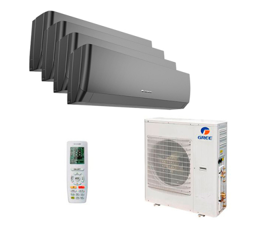 Мульти-сплит система GREE GWH09AGCXB-K6DNA4F/I X 4 / GWHD(36)NK6LO(LCLH) Pular Black